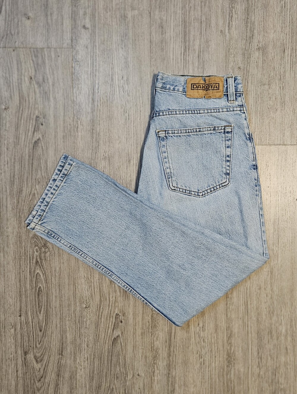 Dakota Men's 32x30 Vintage Light Blue Straight Men's Jeans